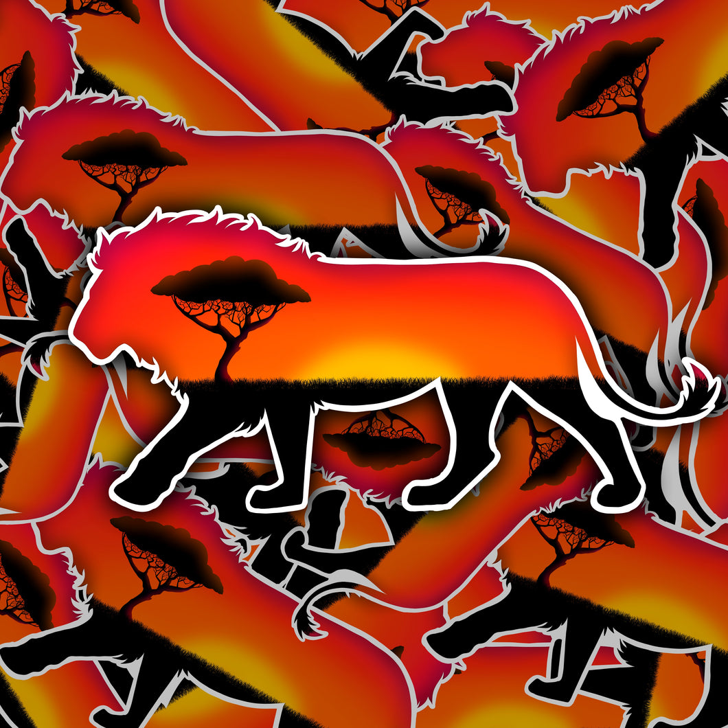 African Lion Sticker