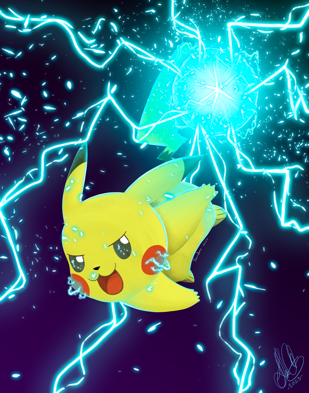 11x14 P!kachu Lightning