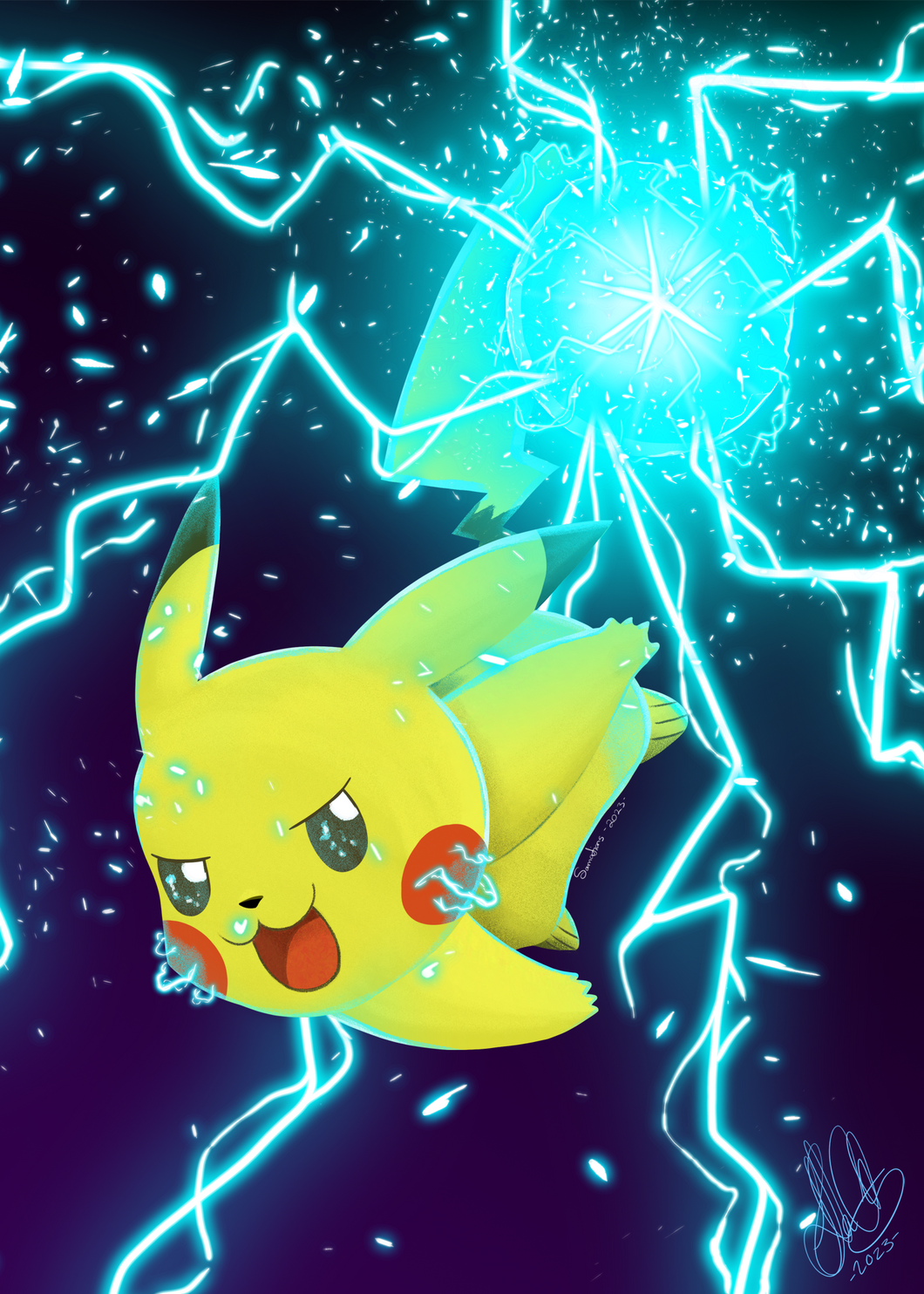 5x7 P!kachu Lightning